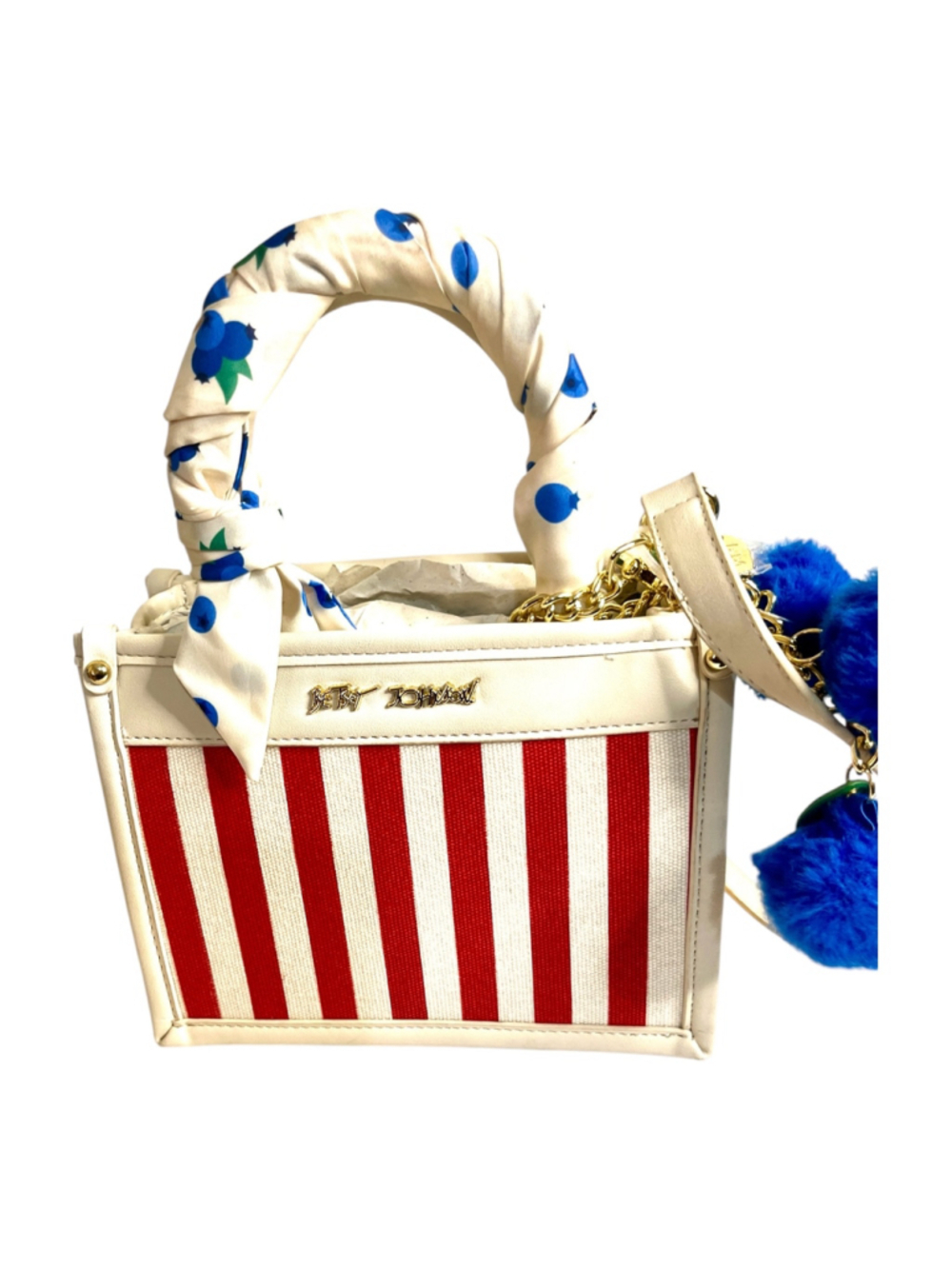 NWT Betsey Johnson XO Lucy top-handle satchel with crossbody strap